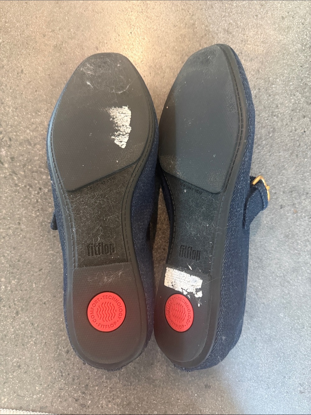 FitFlop Delicato Denim Mary Janes size 10 flats - Picture 4 of 5